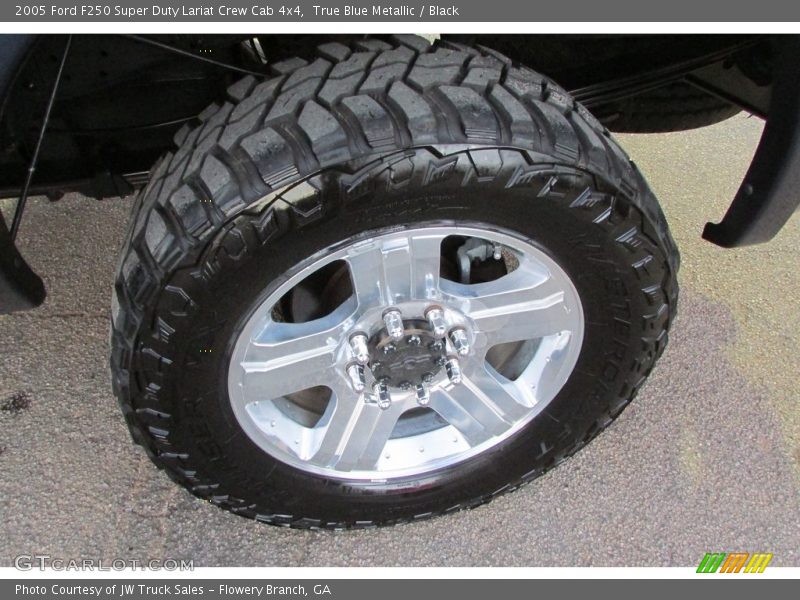 True Blue Metallic / Black 2005 Ford F250 Super Duty Lariat Crew Cab 4x4