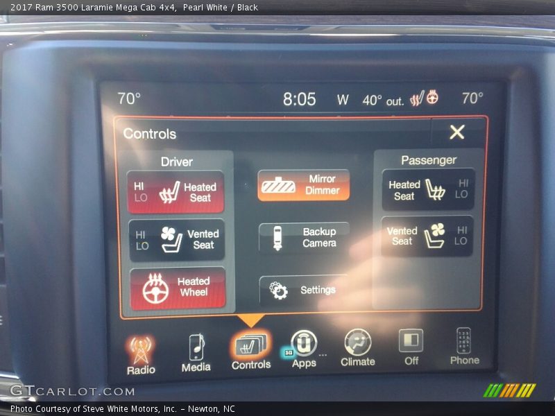 Pearl White / Black 2017 Ram 3500 Laramie Mega Cab 4x4
