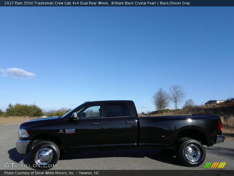 Brilliant Black Crystal Pearl / Black/Diesel Gray 2017 Ram 3500 Tradesman Crew Cab 4x4 Dual Rear Wheel