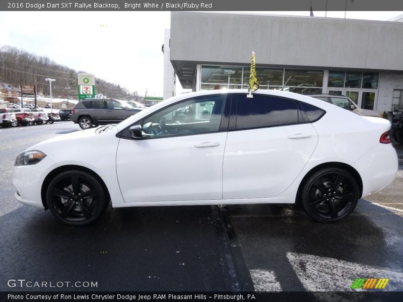 Bright White / Black/Ruby Red 2016 Dodge Dart SXT Rallye Blacktop