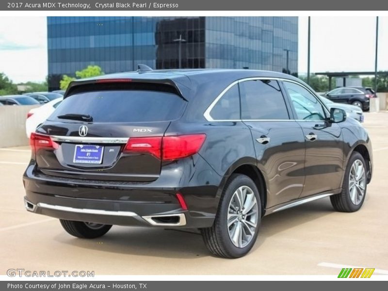 Crystal Black Pearl / Espresso 2017 Acura MDX Technology