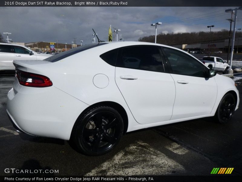 Bright White / Black/Ruby Red 2016 Dodge Dart SXT Rallye Blacktop