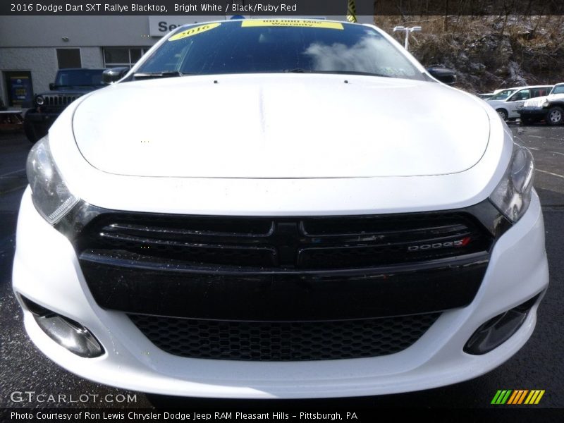 Bright White / Black/Ruby Red 2016 Dodge Dart SXT Rallye Blacktop