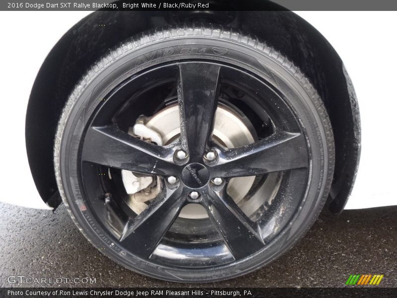 Bright White / Black/Ruby Red 2016 Dodge Dart SXT Rallye Blacktop