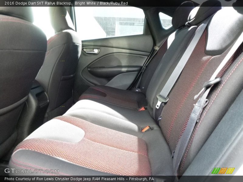 Bright White / Black/Ruby Red 2016 Dodge Dart SXT Rallye Blacktop