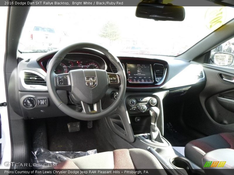 Bright White / Black/Ruby Red 2016 Dodge Dart SXT Rallye Blacktop