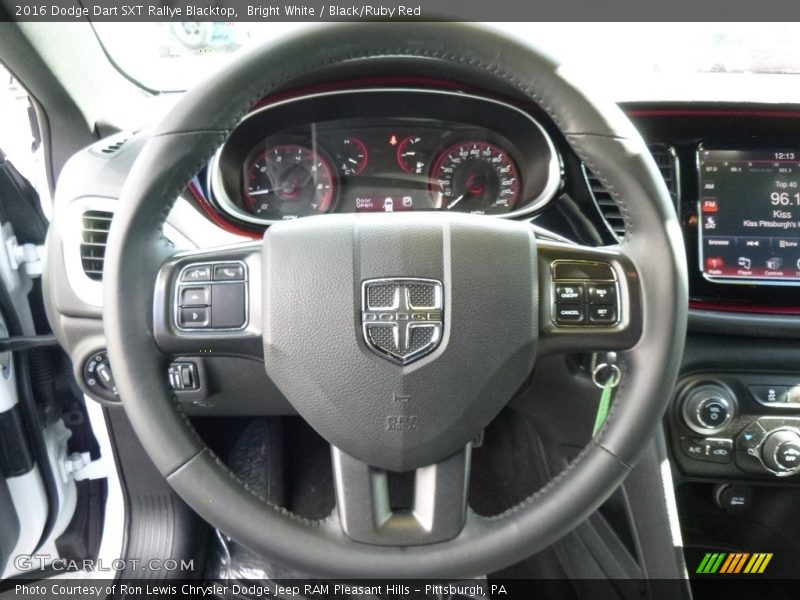 Bright White / Black/Ruby Red 2016 Dodge Dart SXT Rallye Blacktop