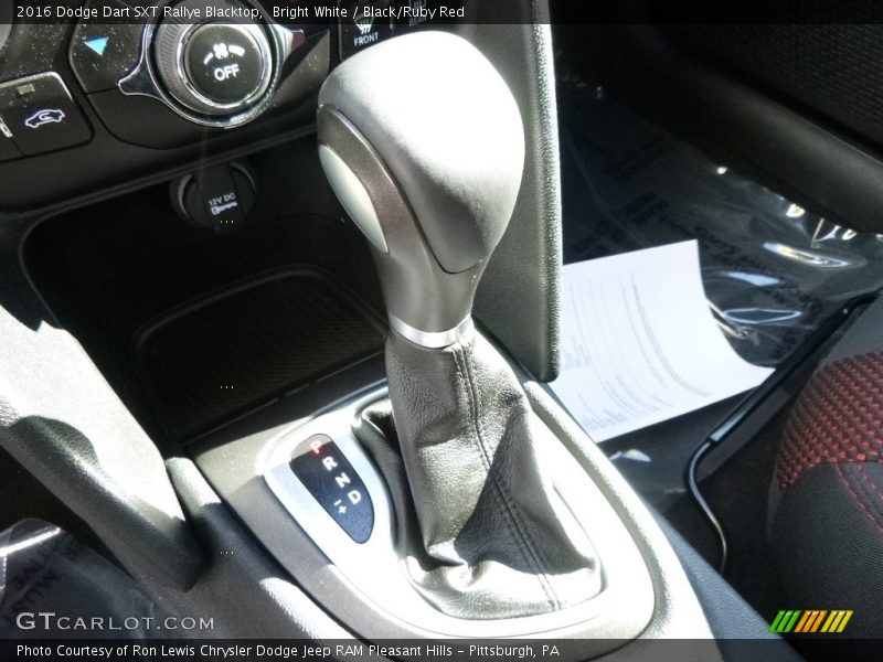 Bright White / Black/Ruby Red 2016 Dodge Dart SXT Rallye Blacktop