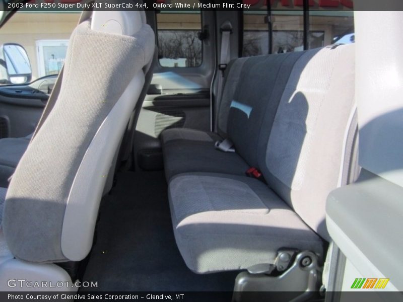 Oxford White / Medium Flint Grey 2003 Ford F250 Super Duty XLT SuperCab 4x4