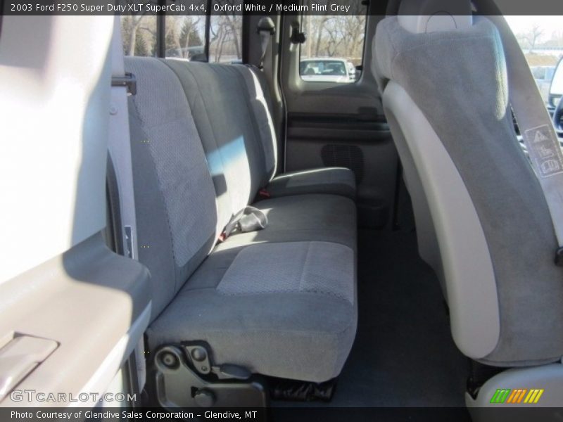 Oxford White / Medium Flint Grey 2003 Ford F250 Super Duty XLT SuperCab 4x4