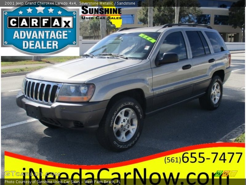 Silverstone Metallic / Sandstone 2001 Jeep Grand Cherokee Laredo 4x4