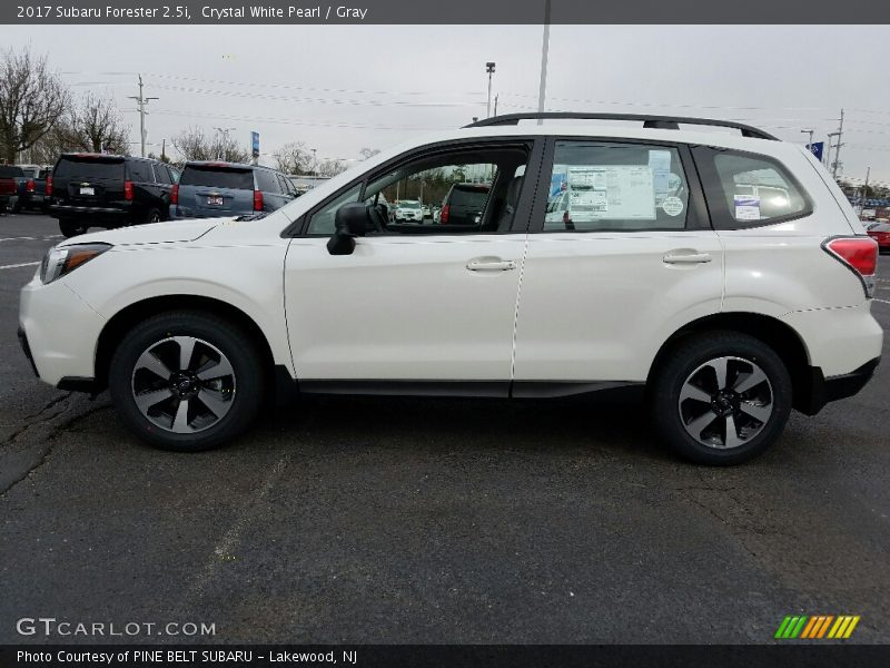 Crystal White Pearl / Gray 2017 Subaru Forester 2.5i