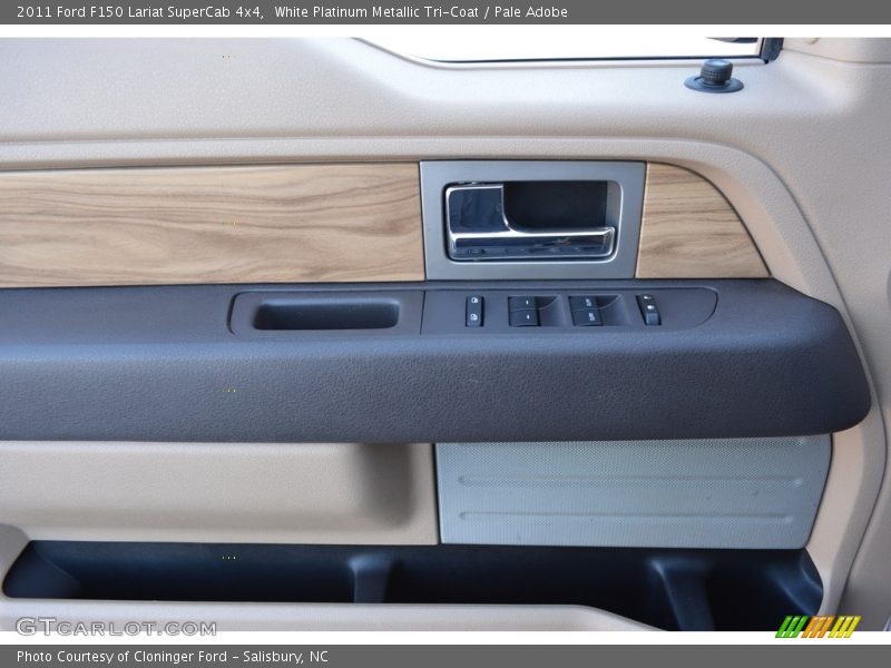 White Platinum Metallic Tri-Coat / Pale Adobe 2011 Ford F150 Lariat SuperCab 4x4