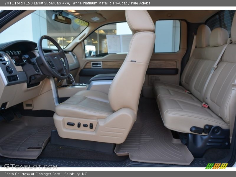 White Platinum Metallic Tri-Coat / Pale Adobe 2011 Ford F150 Lariat SuperCab 4x4