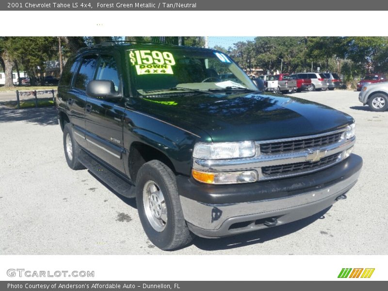 Forest Green Metallic / Tan/Neutral 2001 Chevrolet Tahoe LS 4x4