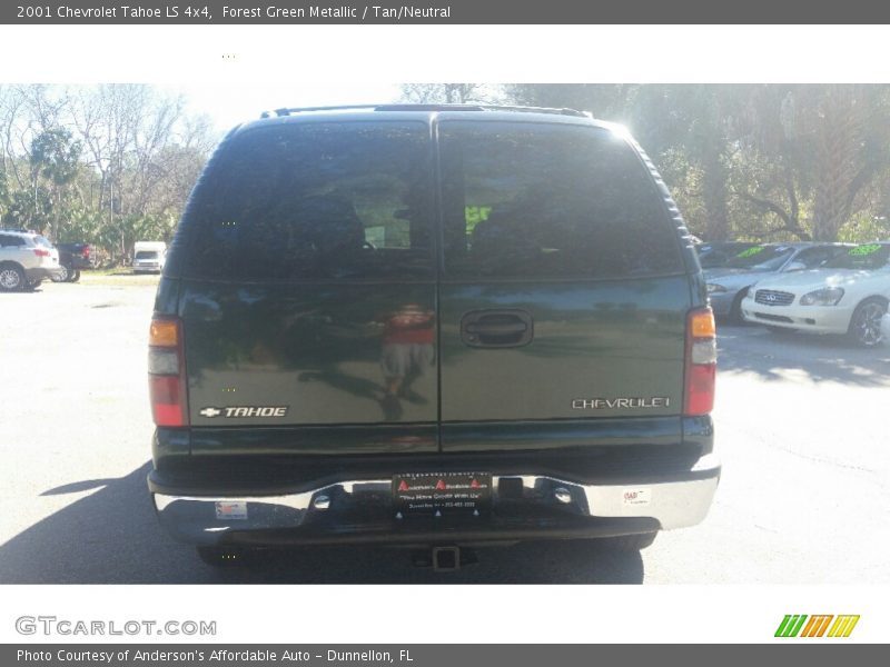 Forest Green Metallic / Tan/Neutral 2001 Chevrolet Tahoe LS 4x4