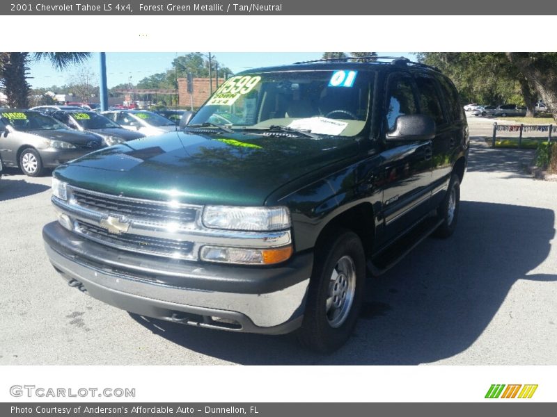 Forest Green Metallic / Tan/Neutral 2001 Chevrolet Tahoe LS 4x4