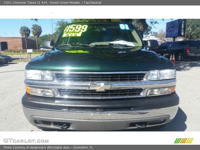 Forest Green Metallic / Tan/Neutral 2001 Chevrolet Tahoe LS 4x4