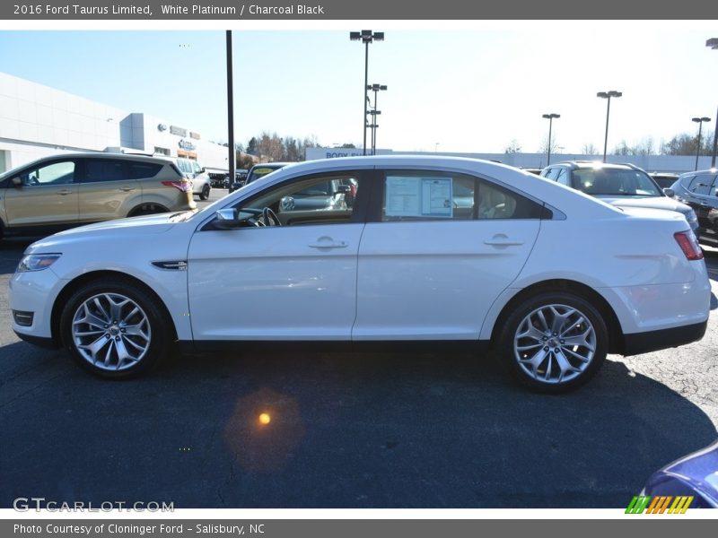 White Platinum / Charcoal Black 2016 Ford Taurus Limited