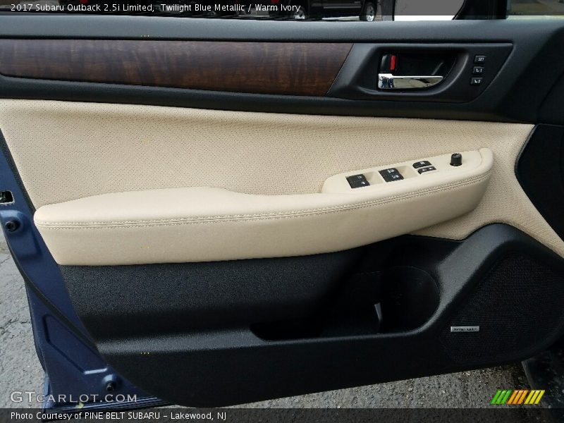 Twilight Blue Metallic / Warm Ivory 2017 Subaru Outback 2.5i Limited