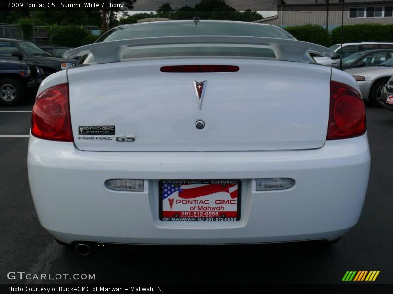 Summit White / Ebony 2009 Pontiac G5