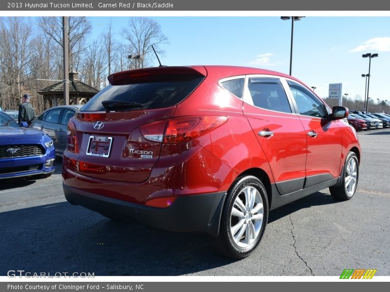 Garnet Red / Black/Saddle 2013 Hyundai Tucson Limited