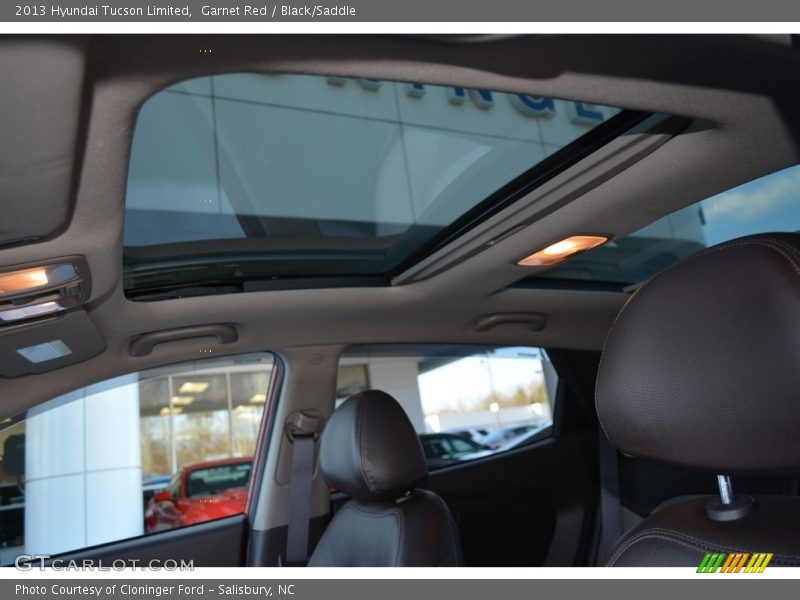 Garnet Red / Black/Saddle 2013 Hyundai Tucson Limited