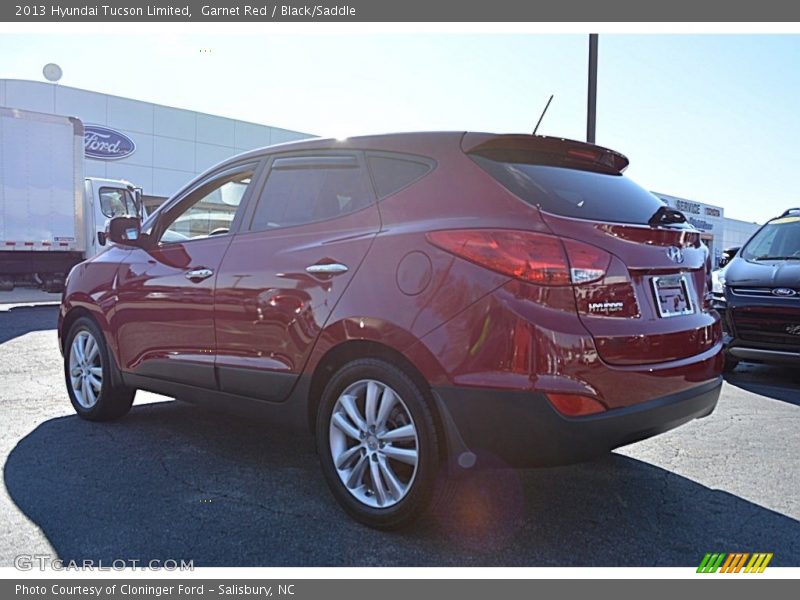Garnet Red / Black/Saddle 2013 Hyundai Tucson Limited