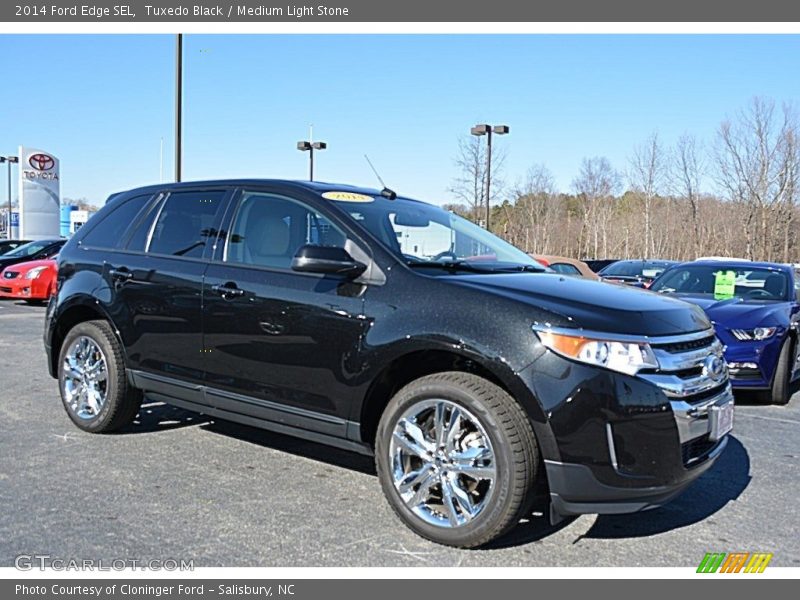 Tuxedo Black / Medium Light Stone 2014 Ford Edge SEL