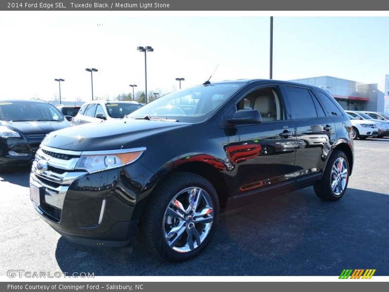 Tuxedo Black / Medium Light Stone 2014 Ford Edge SEL