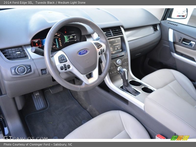 Tuxedo Black / Medium Light Stone 2014 Ford Edge SEL