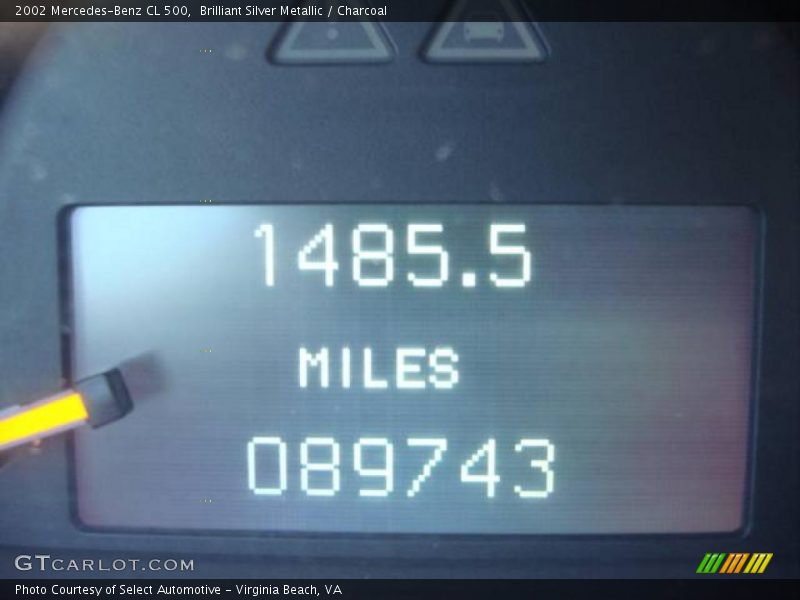 Brilliant Silver Metallic / Charcoal 2002 Mercedes-Benz CL 500