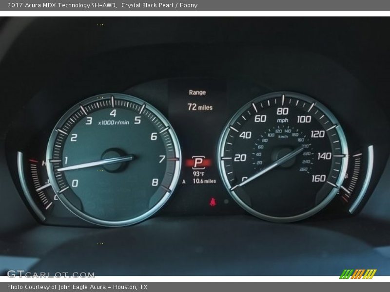 Crystal Black Pearl / Ebony 2017 Acura MDX Technology SH-AWD