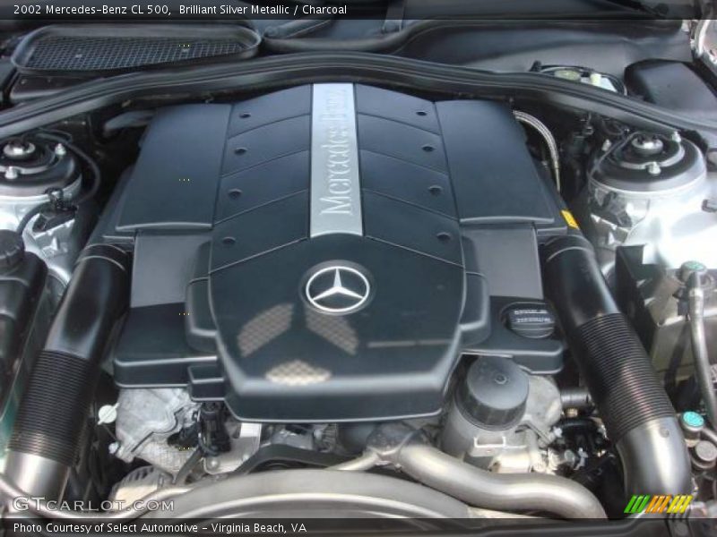 Brilliant Silver Metallic / Charcoal 2002 Mercedes-Benz CL 500