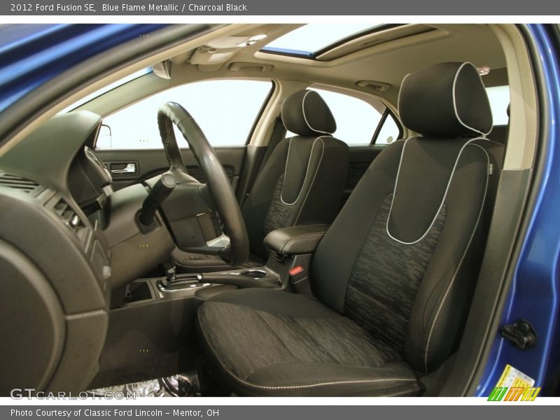 Blue Flame Metallic / Charcoal Black 2012 Ford Fusion SE
