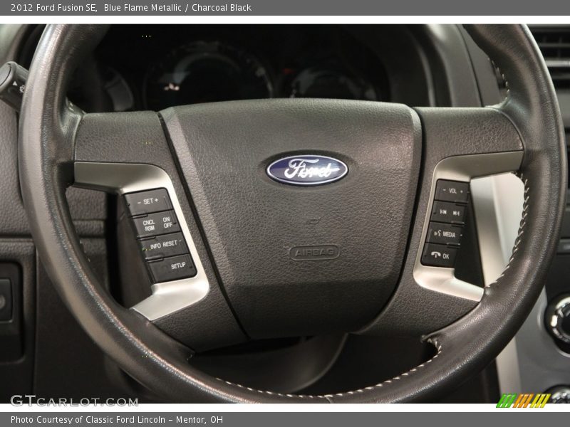 Blue Flame Metallic / Charcoal Black 2012 Ford Fusion SE