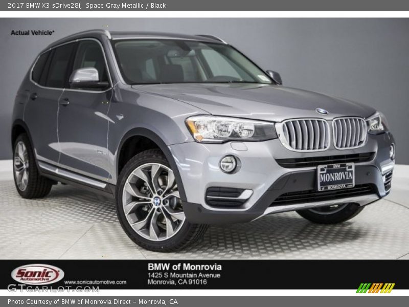 Space Gray Metallic / Black 2017 BMW X3 sDrive28i