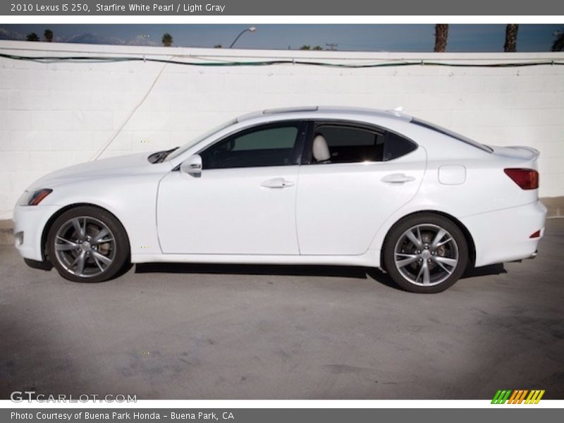 Starfire White Pearl / Light Gray 2010 Lexus IS 250