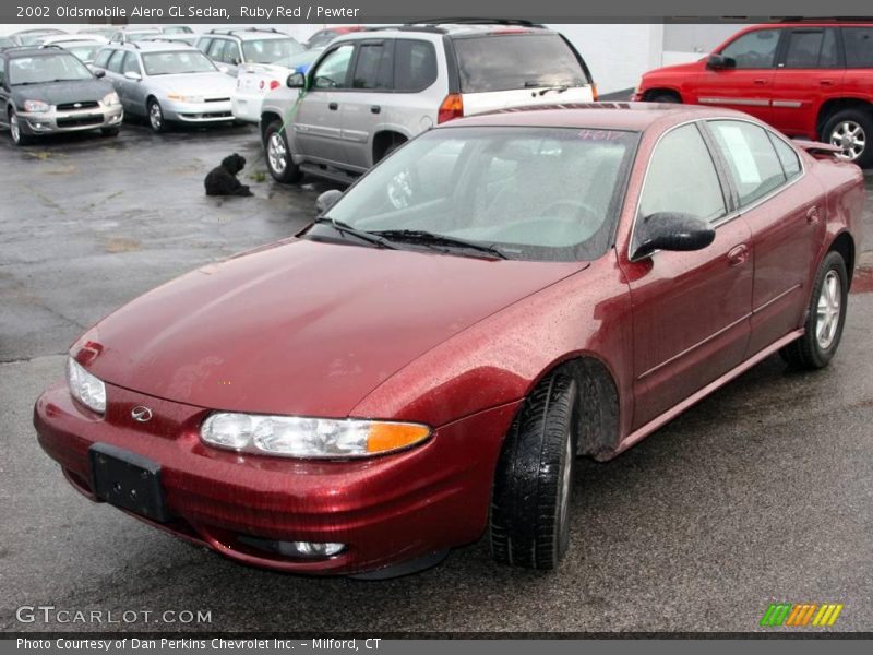 Ruby Red / Pewter 2002 Oldsmobile Alero GL Sedan
