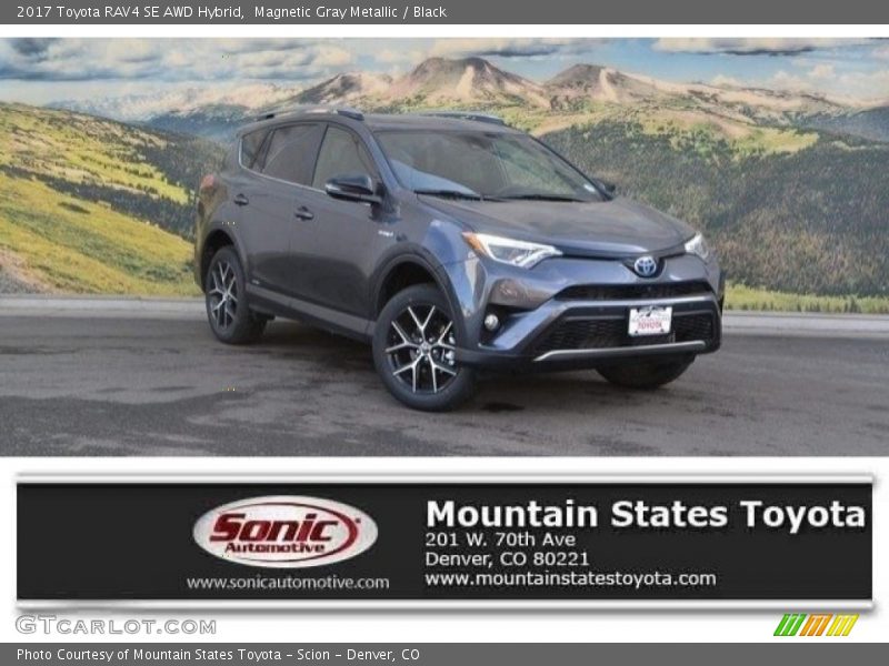 Magnetic Gray Metallic / Black 2017 Toyota RAV4 SE AWD Hybrid