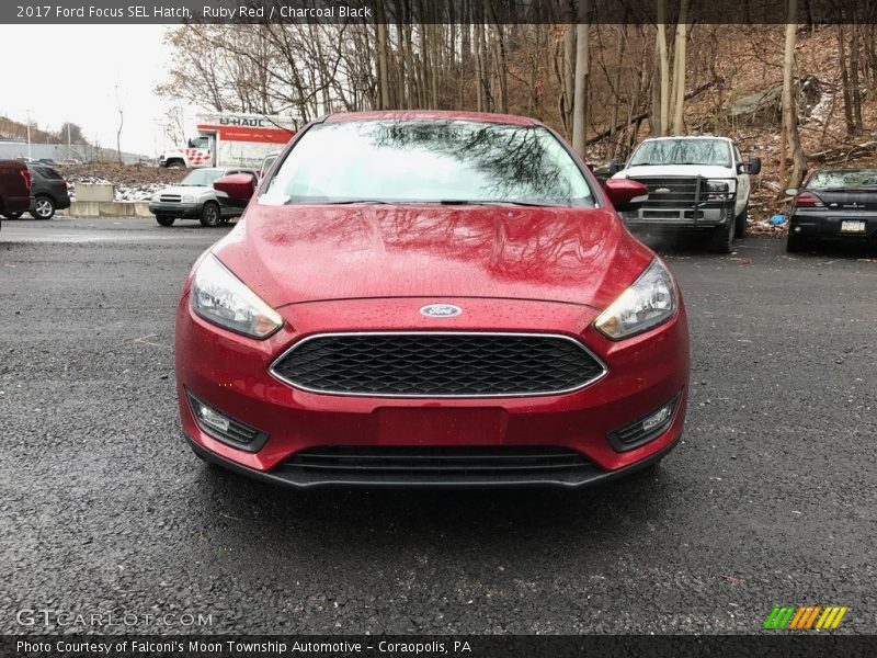 Ruby Red / Charcoal Black 2017 Ford Focus SEL Hatch