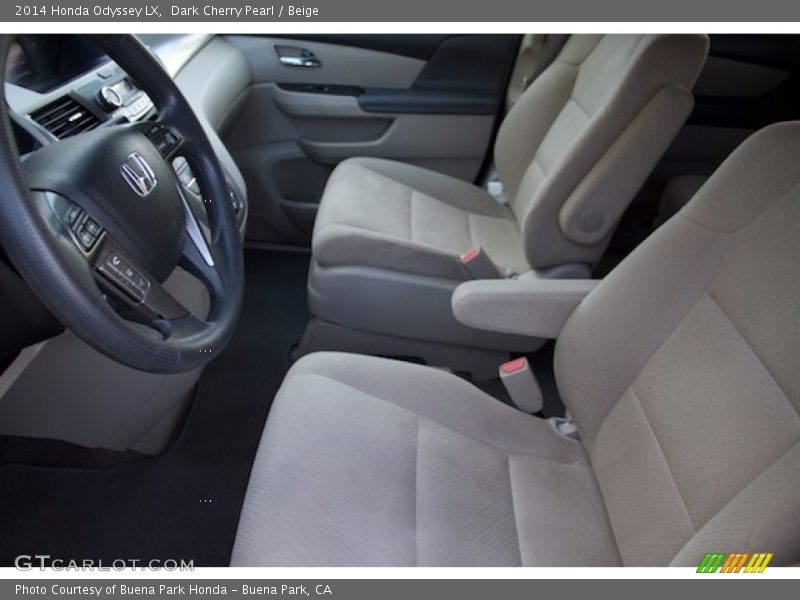 Dark Cherry Pearl / Beige 2014 Honda Odyssey LX
