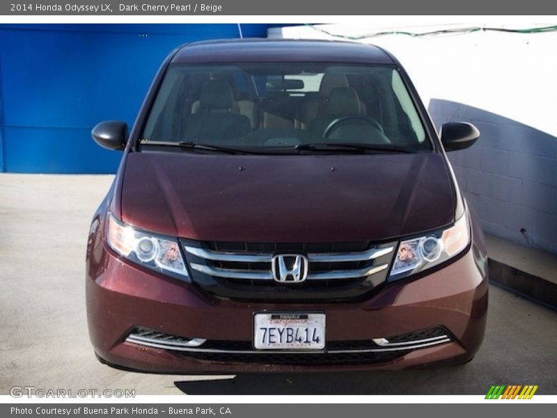 Dark Cherry Pearl / Beige 2014 Honda Odyssey LX