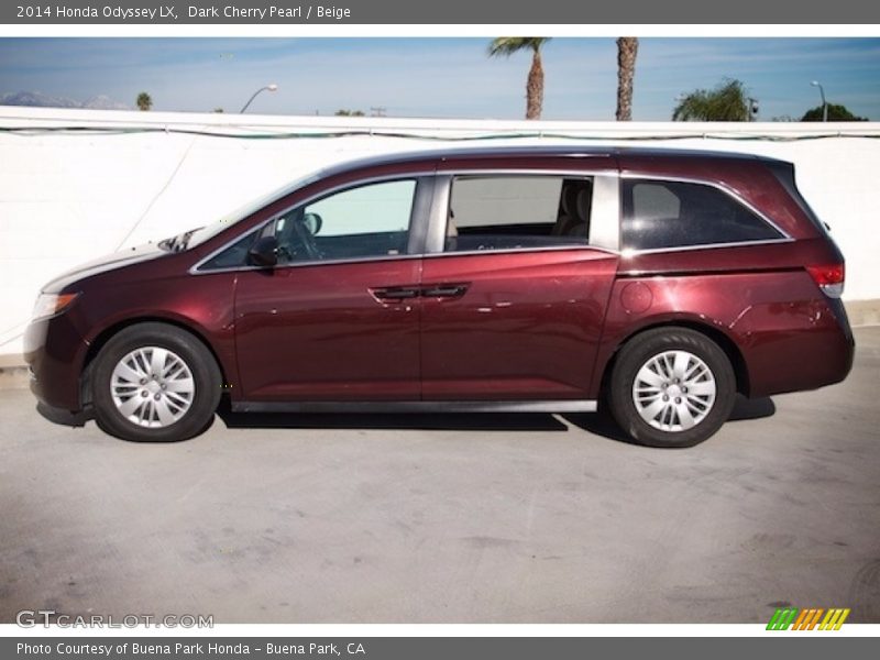 Dark Cherry Pearl / Beige 2014 Honda Odyssey LX