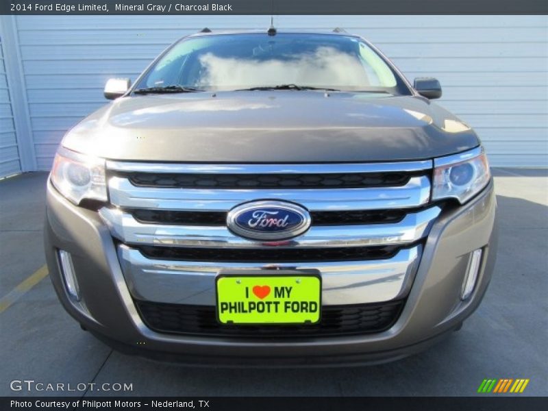 Mineral Gray / Charcoal Black 2014 Ford Edge Limited