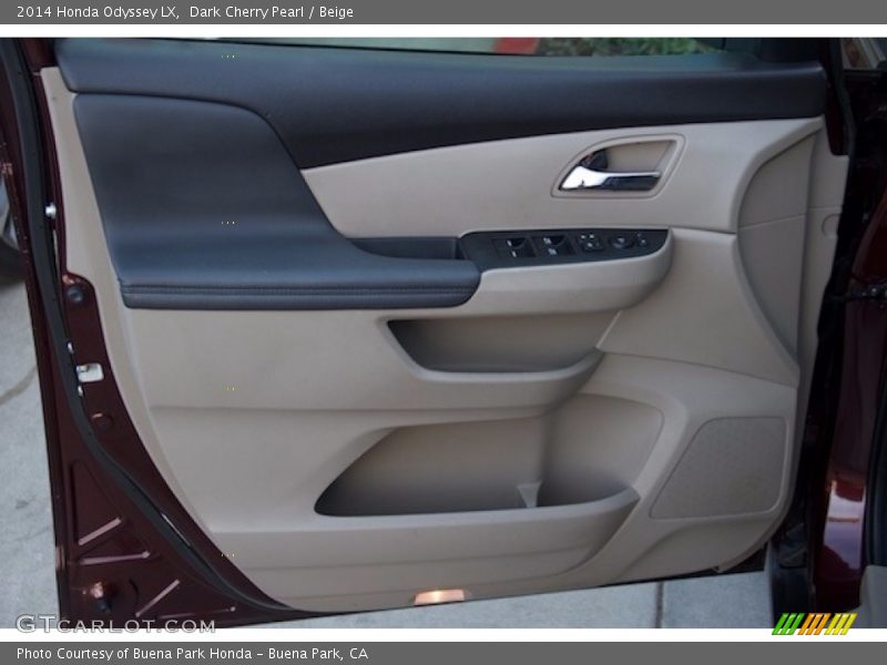 Dark Cherry Pearl / Beige 2014 Honda Odyssey LX