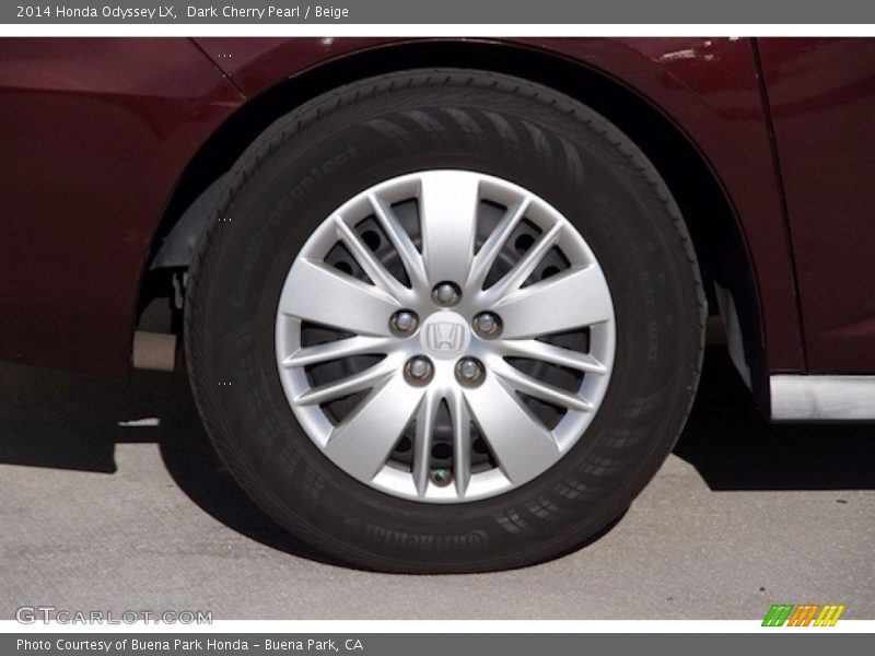 Dark Cherry Pearl / Beige 2014 Honda Odyssey LX