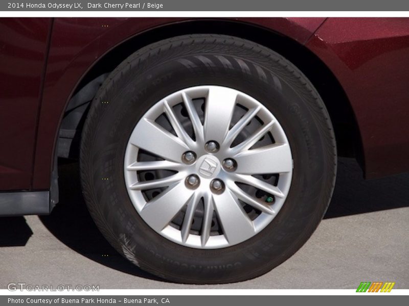 Dark Cherry Pearl / Beige 2014 Honda Odyssey LX