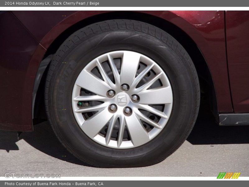 Dark Cherry Pearl / Beige 2014 Honda Odyssey LX