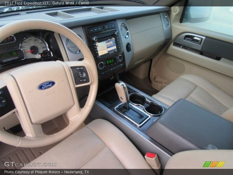 Oxford White / Camel 2012 Ford Expedition XLT